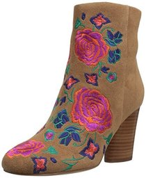 The Fix Amazon Brand Women's Nash Floral Embroidery Oval Heel Ankle Bootie