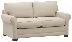 Amazon Brand – Stone & Beam Kristin Round Arm Performance Fabric Loveseat Sofa Couch, 76