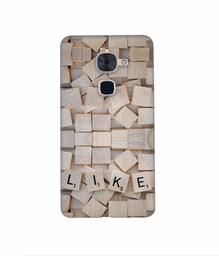 Amazon Brand - Solimo Designer Like On Wooden Block 3D Printed Hard Back Case Mobile Cover for LeTV Le 2