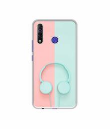 Amazon Brand - Solimo Designer Head Phone UV Printed Soft Back Case Mobile Cover for Tecno Camon 12 Air