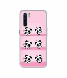 Amazon Brand - Solimo Designer Panda Pattern UV Printed Soft Back Case Mobile Cover for Oppo F15