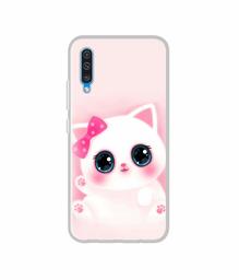 Amazon Brand - Solimo Designer Babby Kitty UV Printed Soft Back Case Mobile Cover for Samsung Galaxy A50