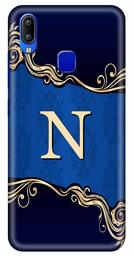 Amazon Brand - Solimo Designer Blue Pattern Alphabet-N 3D Printed Hard Back Case Mobile Cover for Vivo Y93