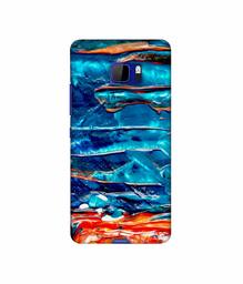 Amazon Brand - Solimo Designer Blue Oil Color 3D Printed Hard Back Case Mobile Cover for HTC U Ultra