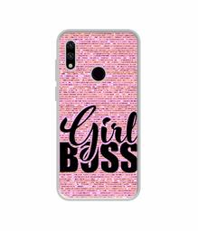 Amazon Brand - Solimo Designer Girl Boss On Pink Sparkle UV Printed Soft Back Case Mobile Cover for Micromax Ione Note