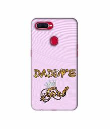 Amazon Brand - Solimo Designer Daddy's Girl in Glitter Pattern 3D Printed Hard Back Case Mobile Cover for Oppo F9