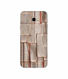 Amazon Brand - Solimo Designer Books Texture 3D Printed Hard Back Case Mobile Cover for Samsung Galaxy J4 Plus