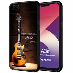 Amazon Brand - Solimo Designer Guitar Printed Hard Back Case Mobile Cover for Oppo A3s (D1156)