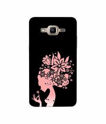 Amazon Brand - Solimo Designer Pink Color Lady Vector 3D Printed Hard Back Case Mobile Cover for Samsung Galaxy J2 Prime