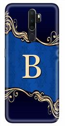 Amazon Brand - Solimo Designer Blue Pattern Alphabet-B 3D Printed Hard Back Case Mobile Cover for Oppo A5 (2020)