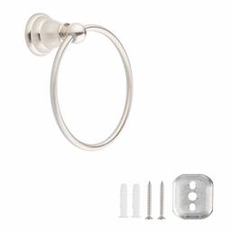 AmazonBasics Classic Hand Towel Holder Ring - Satin Nickel