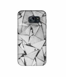 Amazon Brand - Solimo Designer Wooden Triangles 3D Printed Hard Back Case Mobile Cover for Samsung Galaxy S7 Edge