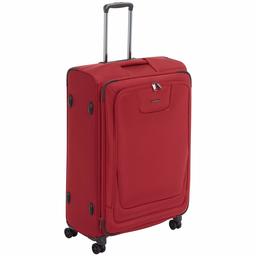 AmazonBasics Expandable Softside Spinner Luggage Suitcase With TSA Lock And Wheels - 32 Inch, Red