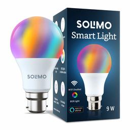 Amazon Brand - Solimo Smart LED Light, 9W, B22 Holder, Alexa Enabled