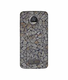 Amazon Brand - Solimo Designer Marble Pices 3D Printed Hard Back Case Mobile Cover for Moto Z2 Play