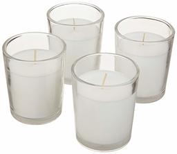 AmazonBasics Unscented Shot Glass Votive Candles, 12-Pack