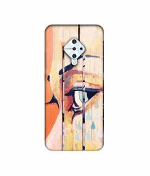 Amazon Brand - Solimo Designer Potrat On Wood 3D Printed Hard Back Case Mobile Cover for Vivo S1 Pro