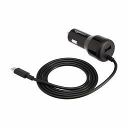 AmazonBasics USB C 18W with Power Delivery and 12W USB A Car Charger with Cable