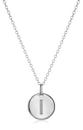 Sterling Silver Round Disc Initial 