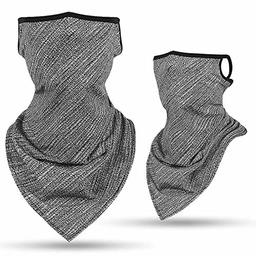 Ear Loops Balaclava, Hissox Womens Mens Comfort Bandana Face Scarf Bandana Mask Neck Gaiters Outdoors Summer Breathable Half Face Riding Dust Mask Sun Dust 1 Pcs Elegant Blue