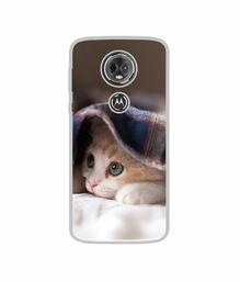 Amazon Brand - Solimo Designer Sleepy Kitten UV Printed Soft Back Case Mobile Cover for Motorola Moto E5 Plus