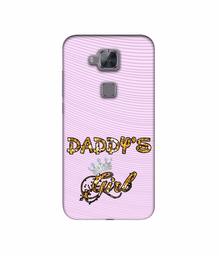 Amazon Brand - Solimo Designer Daddy's Girl in Glitter Pattern 3D Printed Hard Back Case Mobile Cover for Huawei G8