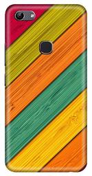 Amazon Brand - Solimo Designer Colorful Wooden Pattern 3D Printed Hard Back Case Mobile Cover for Vivo Y81