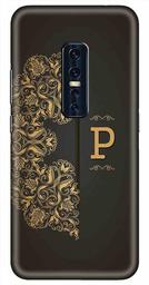 Amazon Brand - Solimo Designer Black Pattern Alphabet-P 3D Printed Hard Back Case Mobile Cover for Vivo V17 Pro