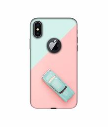 Amazon Brand - Solimo Designer Toy Car 3D Printed Hard Back Case Mobile Cover for Apple iPhone X (Logo Cut)