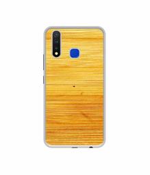 Amazon Brand - Solimo Designer Yellow Brush Texture UV Printed Soft Back Case Mobile Cover for Vivo U20