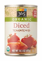 365 Everyday Value, Organic Diced Tomatoes, 14.5 oz Casepack