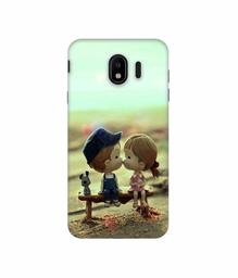 Amazon Brand - Solimo Designer Love Couples Pattern 3D Printed Hard Back Case Mobile Cover for Samsung Galaxy J4