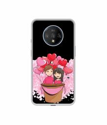 Amazon Brand - Solimo Designer Boy and Girl UV Printed Soft Back Case Mobile Cover for OnePlus 7T