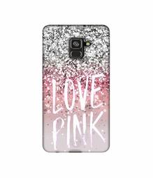 Amazon Brand - Solimo Designer Love Pink 3D Printed Hard Back Case Mobile Cover for Samsung Galaxy A8 Plus