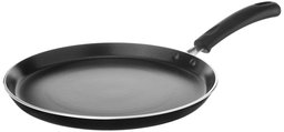 Amazon Brand - Solimo Non-Stick Flat Tawa, 28cm (Induction and Gas Compatible), Black