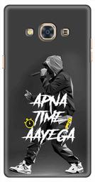 Amazon Brand - Solimo Designer Apna Time Ayega Grey Design 3D Printed Hard Back Case Mobile Cover for Samsung Galaxy J3 Pro