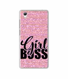 Amazon Brand - Solimo Designer Girl Boss On Pink Sparkle UV Printed Soft Back Case Mobile Cover for Vivo Y51L