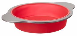 AmazonBasics Silicone Round Cake Pan, 23 cm, Red