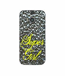 Amazon Brand - Solimo Designer Super Girl On Foil 3D Printed Hard Back Case Mobile Cover for HTC One M8