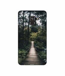 Amazon Brand - Solimo Designer Wooden Bridge 3D Printed Hard Back Case Mobile Cover for Samsung Galaxy A8 Plus