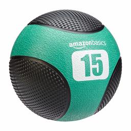 AmazonBasics Double Grip Type Medicine Ball, 15-lb (Renewed)