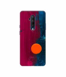 Amazon Brand - Solimo Designer Pink and Blue Brush Texture 3D Printed Hard Back Case Mobile Cover for OnePlus 7T Pro