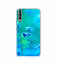 Amazon Brand - Solimo Designer Blue Flower UV Printed Soft Back Case Mobile Cover for Tecno Phantom 9