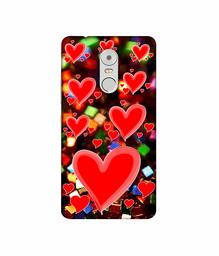 Amazon Brand - Solimo Designer Heart Texture on Glitters 3D Printed Hard Back Case Mobile Cover for Lenovo K6 Note