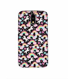 Amazon Brand - Solimo Designer Unicorn Texture 3D Printed Hard Back Case Mobile Cover for Motorola Moto G4 Plus