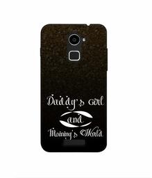 Amazon Brand - Solimo Designer Daddy's Girl and Mummy World 3D Printed Hard Back Case Mobile Cover for Coolpad Note 3 Lite