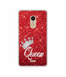 Amazon Brand - Solimo Designer Queen On Red Glitter UV Printed Soft Back Case Mobile Cover for Lyf Water 7