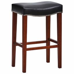 Amazon Brand – Ravenna Home Faraday Saddle Nailhead Bar Stool, 30.5