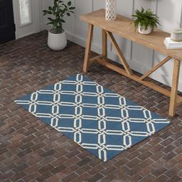 Amazon Brand – Stone & Beam Contemporary Interlocking Rings Wool Area Rug, 3' 9