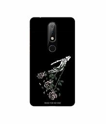 Amazon Brand - Solimo Designer Rose for No One 3D Printed Hard Back Case Mobile Cover for Nokia 6.1 Plus